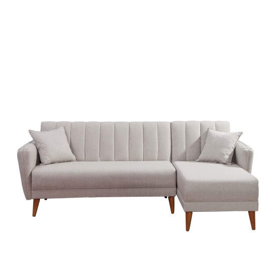 Corner Sofa-Bed Aqua Corner Right - Cream Cream Atelier del Sofa Corner Sofa-Bed Aqua Corner Right - Cream Cream