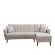 Corner Sofa-Bed Aqua Corner Right - Cream Cream Atelier del Sofa Corner Sofa-Bed Aqua Corner Right - Cream Cream