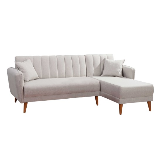 Corner Sofa-Bed Aqua Corner Right - Cream Cream Atelier del Sofa Corner Sofa-Bed Aqua Corner Right - Cream Cream