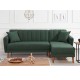 Corner Sofa-Bed Aqua Corner Right - Dark Green Dark Green Atelier del Sofa Corner Sofa-Bed Aqua Corner Right - Dark Green Dark Green