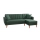 Corner Sofa-Bed Aqua Corner Right - Dark Green Dark Green Atelier del Sofa Corner Sofa-Bed Aqua Corner Right - Dark Green Dark Green