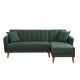 Corner Sofa-Bed Aqua Corner Right - Dark Green Dark Green Atelier del Sofa Corner Sofa-Bed Aqua Corner Right - Dark Green Dark Green