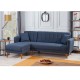 Corner Sofa-Bed Aqua Corner Left - Dark Blue Dark Blue Atelier del Sofa Corner Sofa-Bed Aqua Corner Left - Dark Blue Dark Blue