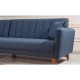Corner Sofa-Bed Aqua Corner Left - Dark Blue Dark Blue Atelier del Sofa Corner Sofa-Bed Aqua Corner Left - Dark Blue Dark Blue