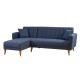 Corner Sofa-Bed Aqua Corner Left - Dark Blue Dark Blue Atelier del Sofa Corner Sofa-Bed Aqua Corner Left - Dark Blue Dark Blue