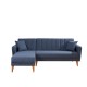 Corner Sofa-Bed Aqua Corner Left - Dark Blue Dark Blue Atelier del Sofa Corner Sofa-Bed Aqua Corner Left - Dark Blue Dark Blue