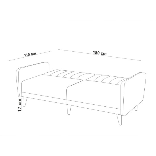 Sofa-Bed Set Aqua-TKM07-1070 Green Atelier del Sofa Sofa-Bed Set Aqua-TKM07-1070 Green
