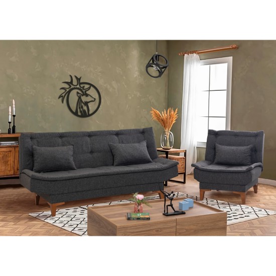 Sofa-Bed Set Santo-TKM01-1053 Anthracite Atelier del Sofa Sofa-Bed Set Santo-TKM01-1053 Anthracite