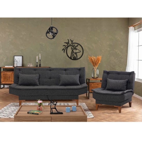 Sofa-Bed Set Santo-TKM01-1053 Anthracite Atelier del Sofa Sofa-Bed Set Santo-TKM01-1053 Anthracite