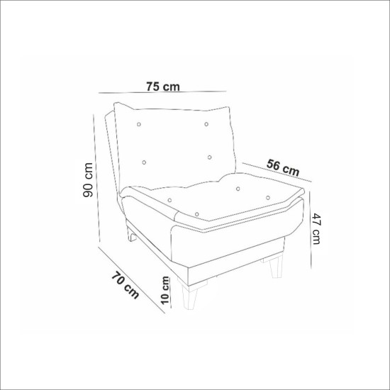 Wing Chair Santo - Cream Cream Wing Chair Santo - Cream Cream