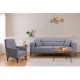 Sofa-Bed Set LİONES-TKM1-1008 Grey Atelier del Sofa Sofa-Bed Set LİONES-TKM1-1008 Grey