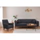 Sofa-Bed Set Liones 1053 - Anthracite Anthracite Atelier del Sofa Sofa-Bed Set Liones 1053 - Anthracite Anthracite