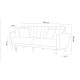Atelier del Sofa Sofa-Bed Set AQUA-TAKIM1-S 1053 Anthracite