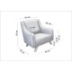 Wing Chair Hera - Grey Grey