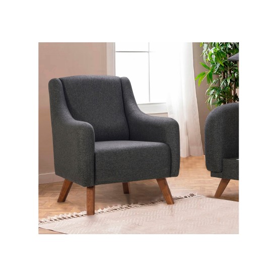 Wing Chair Hera - Anthracite Anthracite Wing Chair Hera - Anthracite Anthracite