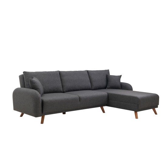 Corner Sofa-Bed Hera 1 Corner - Anthracite Anthracite