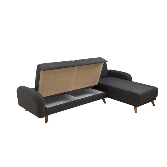 Corner Sofa-Bed Hera 1 Corner - Anthracite Anthracite