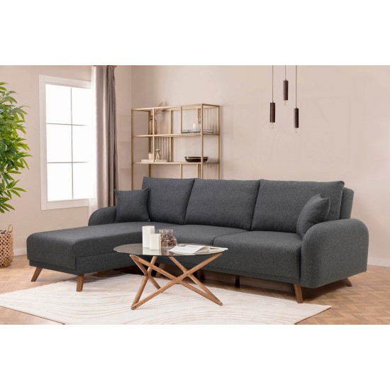 Corner Sofa-Bed Hera 1 Corner - Anthracite Anthracite