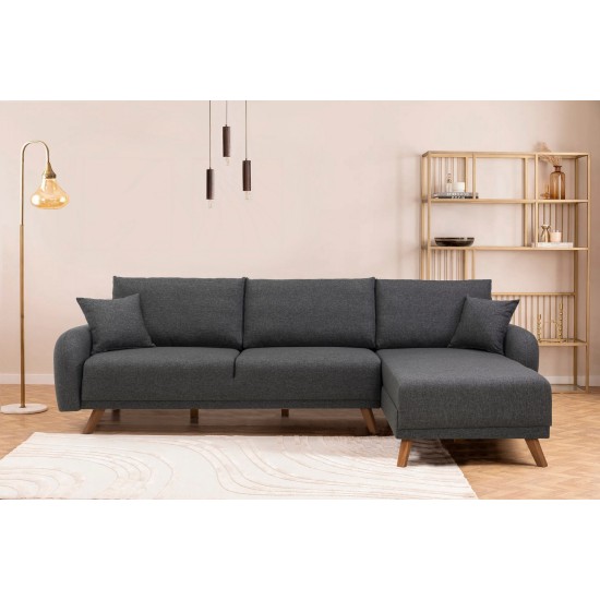 Corner Sofa-Bed Hera 1 Corner - Anthracite Anthracite