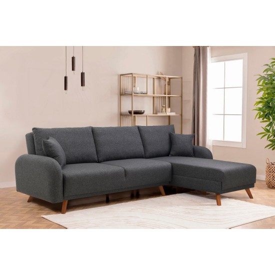 Corner Sofa-Bed Hera 2 Corner - Anthracite Anthracite