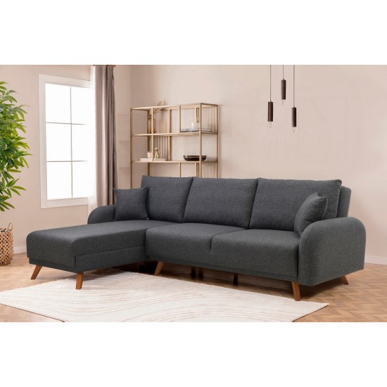 Corner Sofa-Bed Hera 2 Corner - Anthracite Anthracite