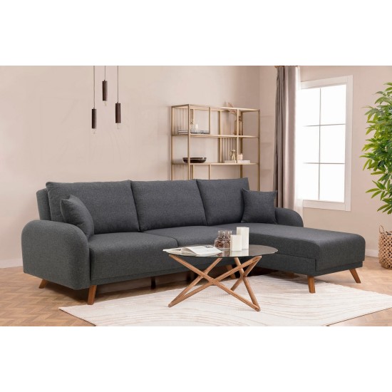 Corner Sofa-Bed Hera 2 Corner - Anthracite Anthracite