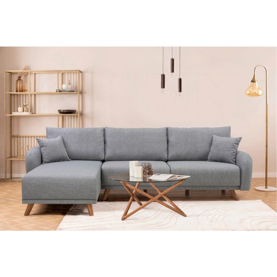 Corner Sofa-Bed Hera 1 Corner - Grey Grey Corner Sofa-Bed Hera 1 Corner - Grey Grey