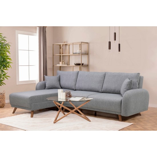 Corner Sofa-Bed Hera 1 Corner - Grey Grey Corner Sofa-Bed Hera 1 Corner - Grey Grey