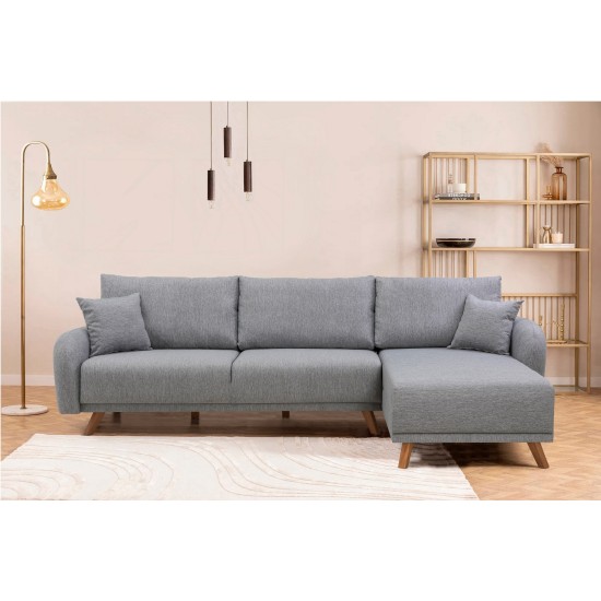 Corner Sofa-Bed Hera 1 Corner - Grey Grey Corner Sofa-Bed Hera 1 Corner - Grey Grey