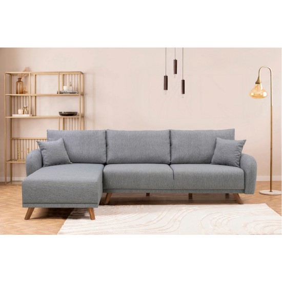 Corner Sofa-Bed Hera 1 Corner - Grey Grey Corner Sofa-Bed Hera 1 Corner - Grey Grey