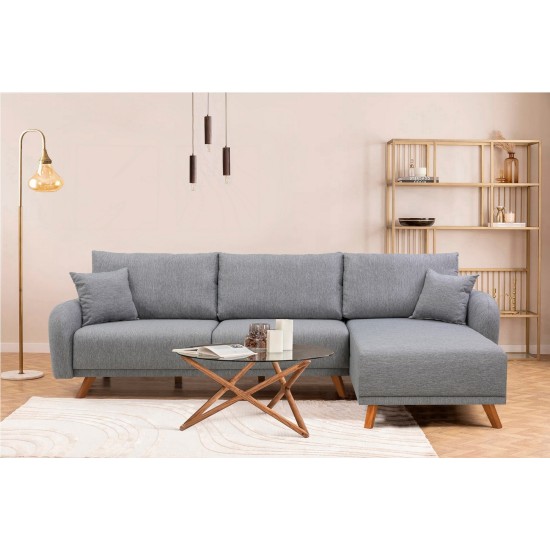 Corner Sofa-Bed Hera 2 Corner - Grey Grey Corner Sofa-Bed Hera 2 Corner - Grey Grey