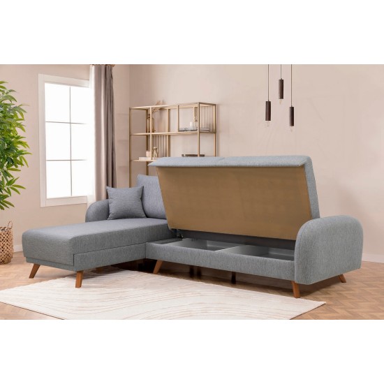 Corner Sofa-Bed Hera 2 Corner - Grey Grey Corner Sofa-Bed Hera 2 Corner - Grey Grey