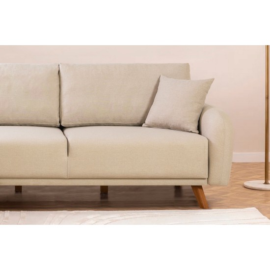 Corner Sofa-Bed Hera 1 Corner - Cream Cream Corner Sofa-Bed Hera 1 Corner - Cream Cream