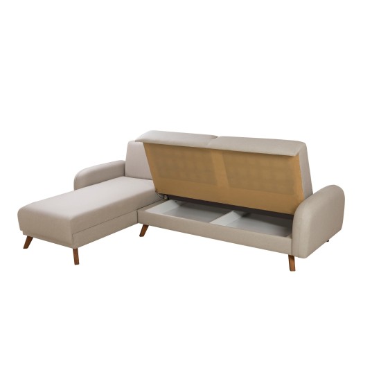 Corner Sofa-Bed Hera 1 Corner - Cream Cream Corner Sofa-Bed Hera 1 Corner - Cream Cream