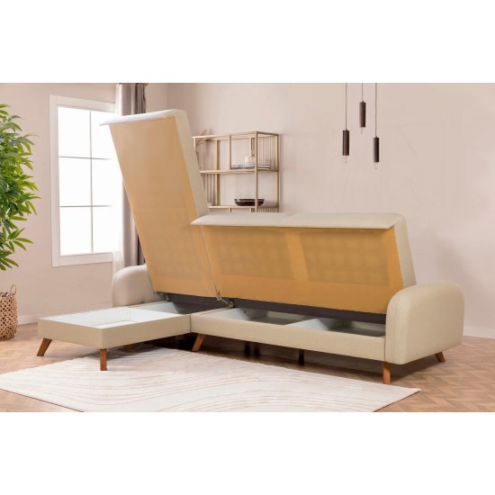 Corner Sofa-Bed Hera 2 Corner - Cream Cream Corner Sofa-Bed Hera 2 Corner - Cream Cream