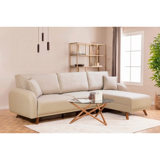 Corner Sofa-Bed Hera 2 Corner - Cream Cream Corner Sofa-Bed Hera 2 Corner - Cream Cream