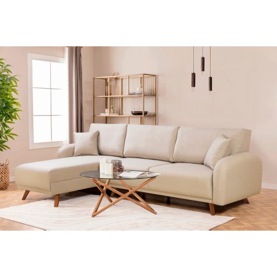 Corner Sofa-Bed Hera 2 Corner - Cream Cream Corner Sofa-Bed Hera 2 Corner - Cream Cream