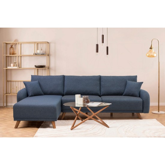 Corner Sofa-Bed Hera 1 Corner - Dark Blue Dark Blue Corner Sofa-Bed Hera 1 Corner - Dark Blue Dark Blue