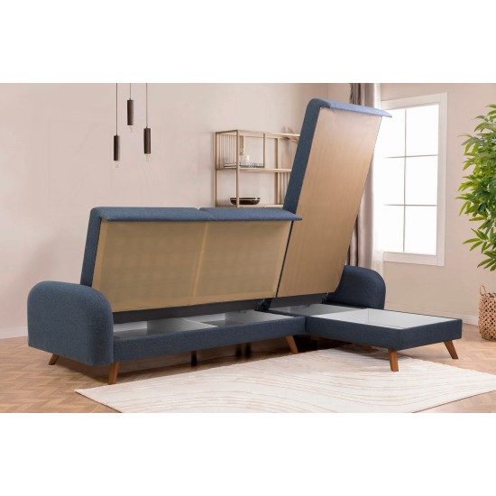 Corner Sofa-Bed Hera 2 Corner - Dark Blue Dark Blue Corner Sofa-Bed Hera 2 Corner - Dark Blue Dark Blue