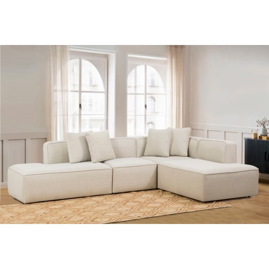 Corner Sofa More M (M4-M1-M2-M3) - Cream Cream Corner Sofa More M (M4-M1-M2-M3) - Cream Cream