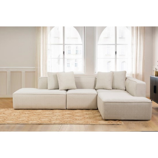 Corner Sofa More M (M4-M1-M2-M3) - Cream Cream Corner Sofa More M (M4-M1-M2-M3) - Cream Cream