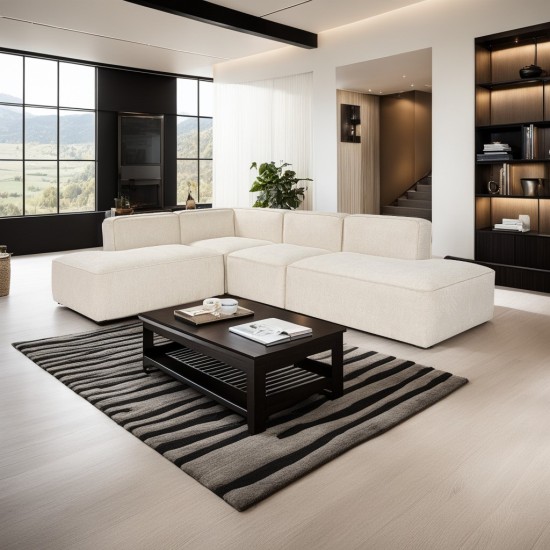 Corner Sofa More M (M4-M2-M1-M3) - Cream Cream Atelier del Sofa Corner Sofa More M (M4-M2-M1-M3) - Cream Cream