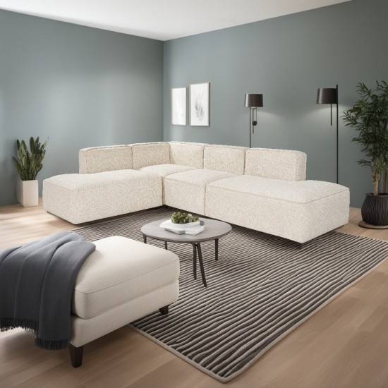 Corner Sofa More M (M4-M2-M1-M3) - Cream Cream Atelier del Sofa Corner Sofa More M (M4-M2-M1-M3) - Cream Cream