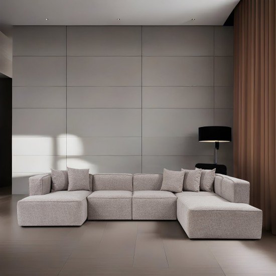 Γωνιακός Καναπές More B (M5-M1-M1-M2-M3) - Χρώμα Μόκα - 280x90x69εκ Γωνιακός Καναπές More B (M5-M1-M1-M2-M3) - Χρώμα Μόκα - 280x90x69εκ