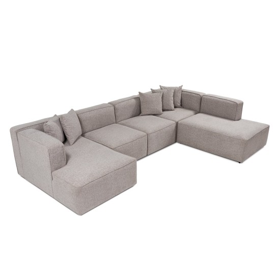 Γωνιακός Καναπές More B (M5-M1-M1-M2-M3) - Χρώμα Μόκα - 280x90x69εκ Γωνιακός Καναπές More B (M5-M1-M1-M2-M3) - Χρώμα Μόκα - 280x90x69εκ