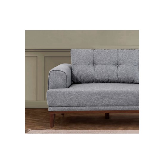 3-Seat Sofa Vina 3 - Grey, Walnut Grey
Walnut