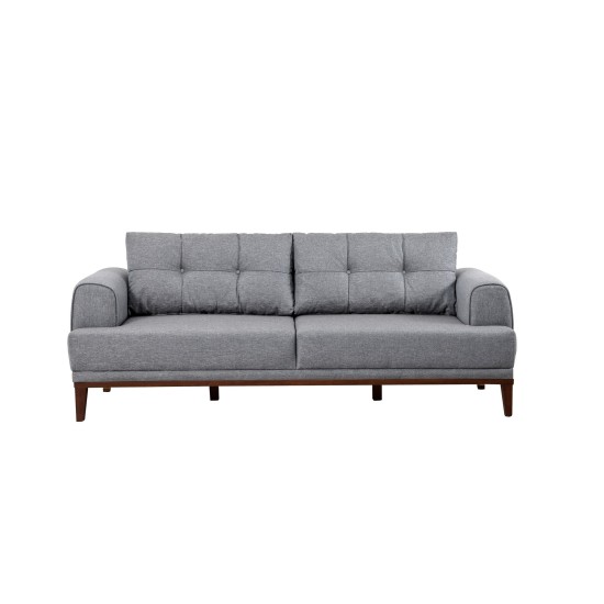 3-Seat Sofa Vina 3 - Grey, Walnut Grey
Walnut