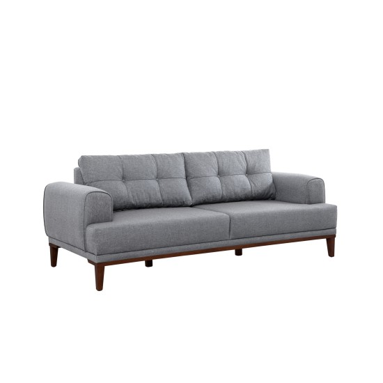 3-Seat Sofa Vina 3 - Grey, Walnut Grey
Walnut