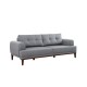 3-Seat Sofa Vina 3 - Grey, Walnut Grey
Walnut