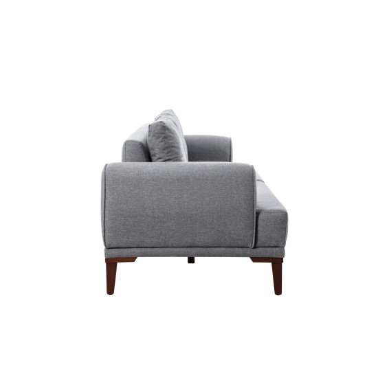 3-Seat Sofa Vina 3 - Grey, Walnut Grey
Walnut